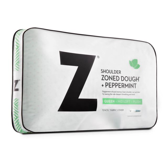 Malouf® Z™ Shoulder Zoned Dough® Peppermint King Memory Foam Pillow 4