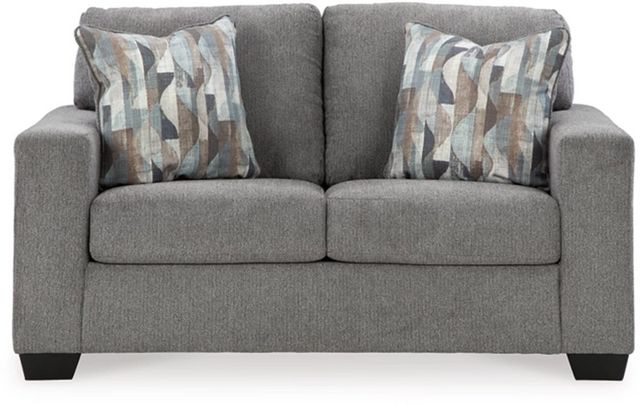 Signature Design by Ashley® Deltona Graphite Loveseat | Big Sandy ...