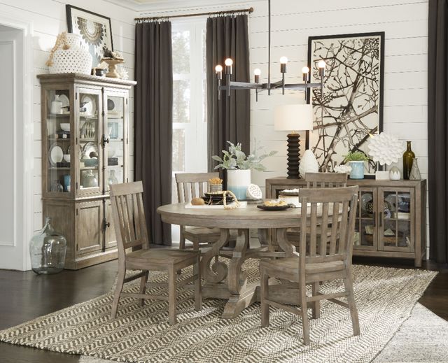 Magnussen Home® Tinley Park Dovetail Grey 60" Round Dining Table-2