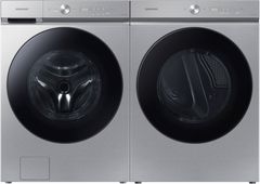 Samsung Silver Steel Front Control Laundry Pair