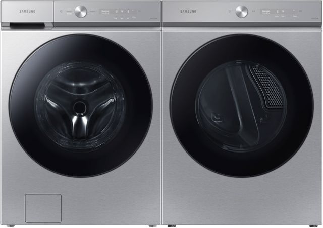 Samsung Bespoke 8700 Series 5.3 Cu. Ft. Silver Steel Front Load Washer 6