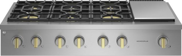 Monogram® Statement Collection 48" Stainless Steel Natural Gas Rangetop-1