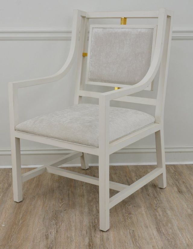 Zeugma Imports Gray/White Arm Chair-3