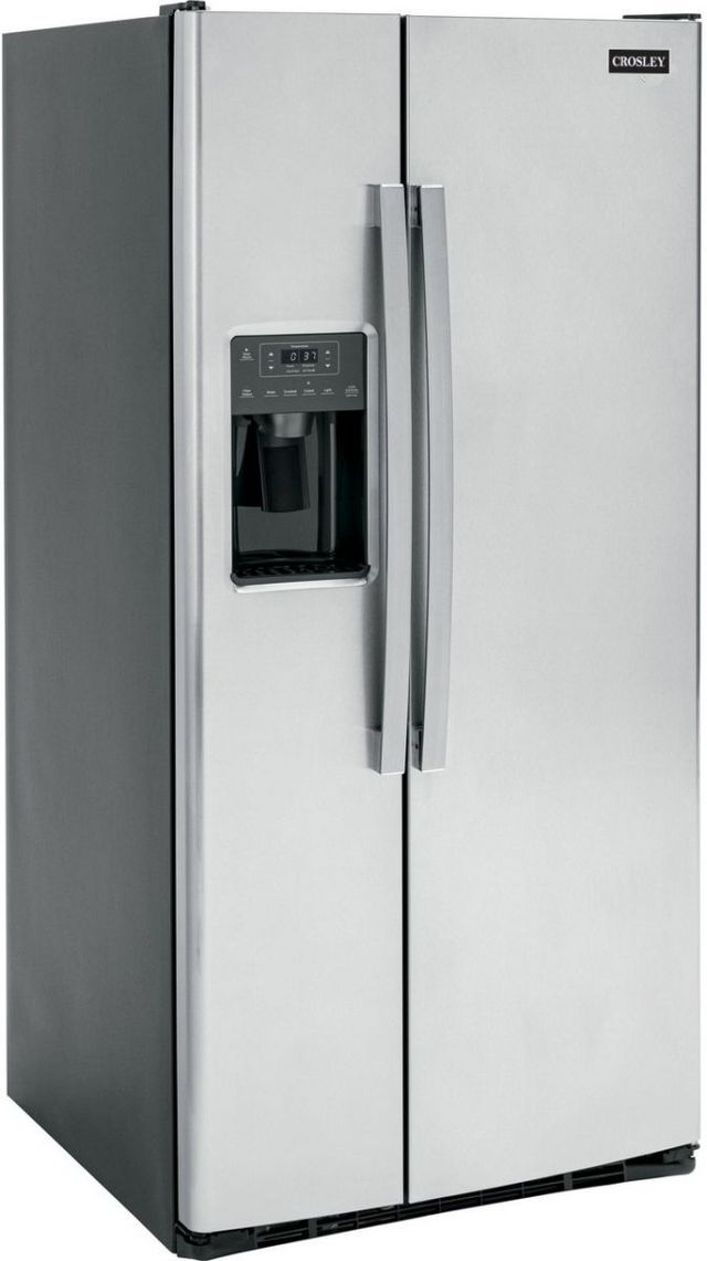 Crosley® 33 in. 23.0 Cu. Ft. Fingerprint Resistant Stainless Steel Side-by-Side Refrigerator