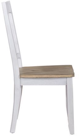 Linerty Furniture Lindsey Farm Weathered White/Sandstone Splat Back Side Chair 3