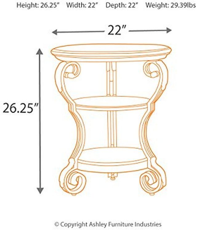 Signature Design by Ashley® Nestor Medium Brown Chairside End Table 4