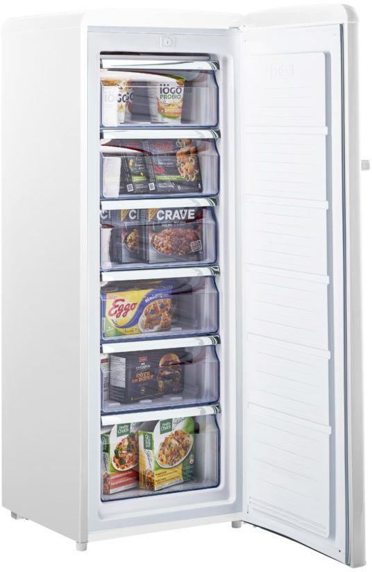 Unique® Appliances Retro 6.1 Cu. Ft. White Upright Freezer 5