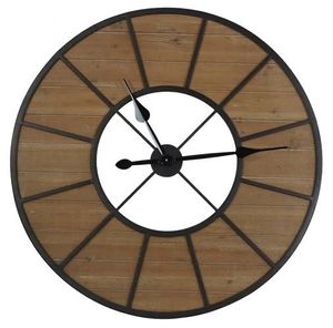 Crestview Collection Advanced Time Black/Brown Wall Clock