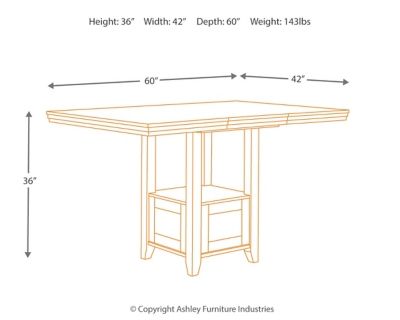 Signature Design by Ashley® Ralene Medium Brown Counter Height Dining Room Table-3