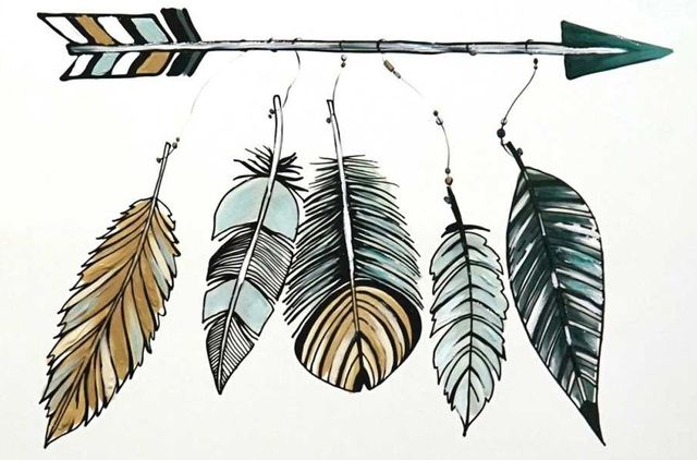 Signature Design by Ashley® Adaley White Feather and Arrow Wall Art 2