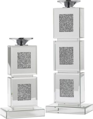 Signature Design by Ashley® Charline Set of 2 Mirror Candle Holders