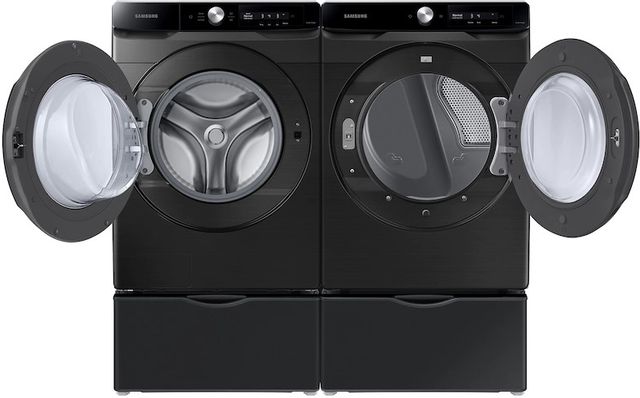 Samsung Brushed Black Front Load Laundry Pair 9