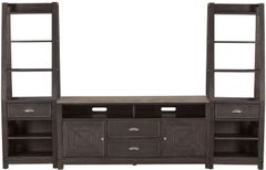 Liberty Furniture Heatherbrook Charcoal Entertainment Center With Piers