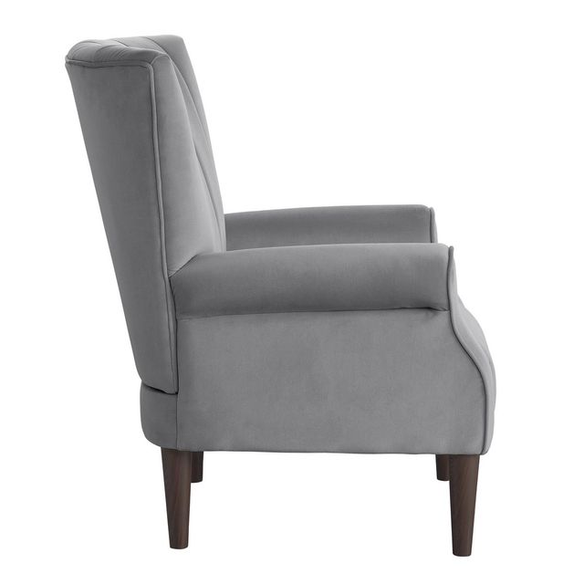 Homelegance Dark Grey Velvet Accent Chair-2