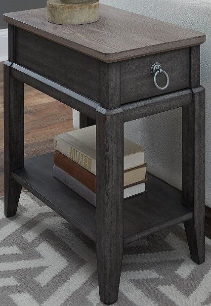 Null Furniture Lake Lure Gray Fog Chairside End Table