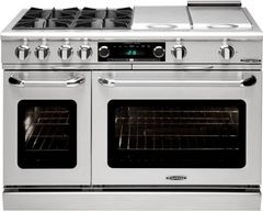 Capital Cooking Connoisseurian 48" Pro-Style Dual Fuel Natural Gas Range with 24" Barbecue Grill