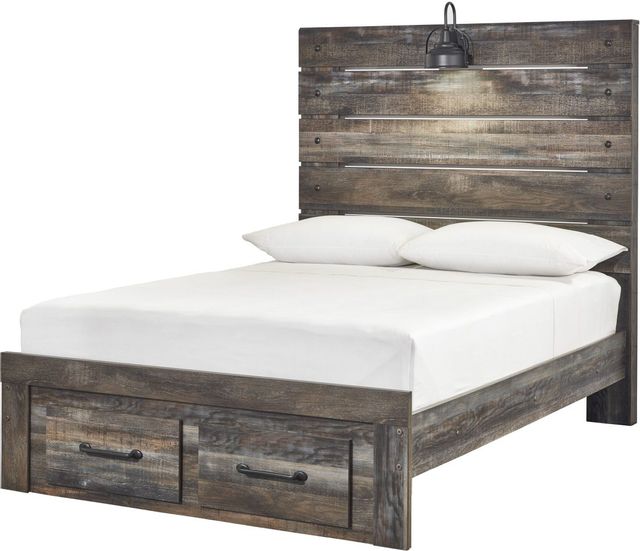 Signature Design by Ashley® Drystan Brown Queen Panel Bed with 2 Storage Drawers 14