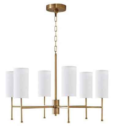 Olliix by Hampton Hill Maria Plated Gold Gold 6-Light Chandelier with Multi Shade Options-0