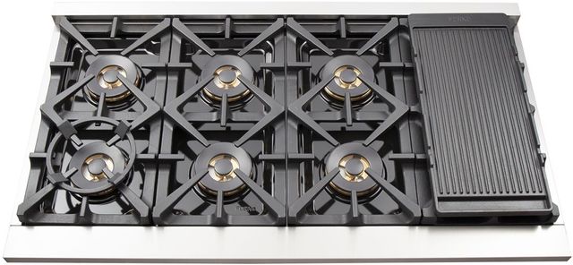 FORNO® Alta Qualita 48" Stainless Steel Pro Style Dual Fuel Natural Gas Range 8