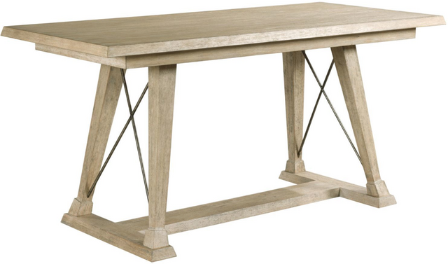 American Drew® Vista Clayton White Oak Wood Counter Height Trestle Table 0