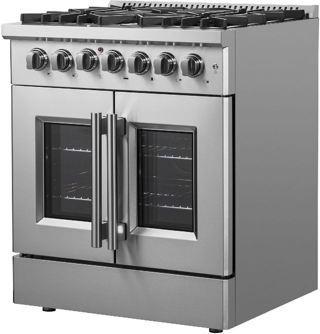 FORNO® Galiano 30" Stainless Steel Pro Style Dual Fuel Range-1