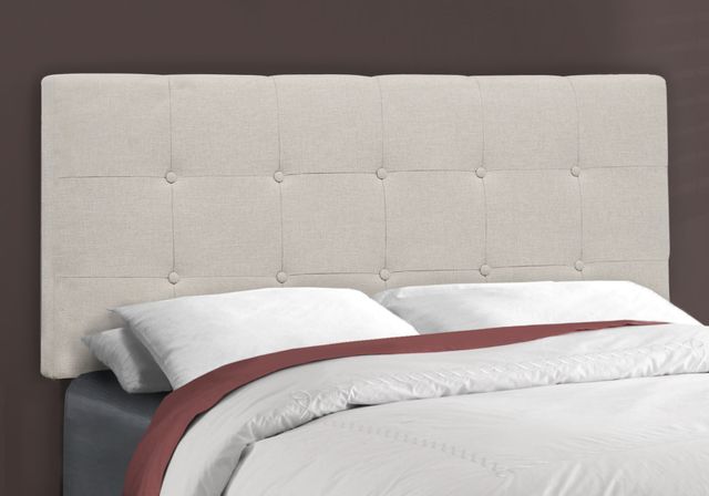 Monarch Specialties Inc. Beige Linen Full Bed 2