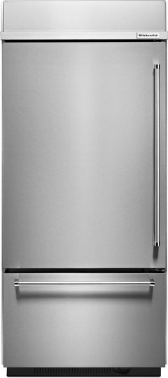 KitchenAid® 20.86 Cu. Ft. Stainless Steel Built In Bottom Freezer Refrigerator-KBBL306ESS