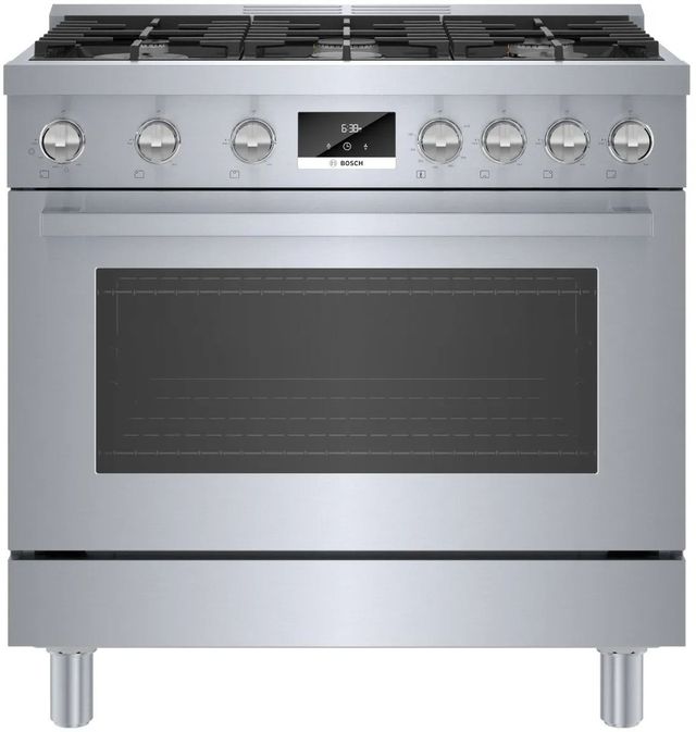 Bosch 800 Series 36" Stainless Steel Pro Style Natural Gas Range 0