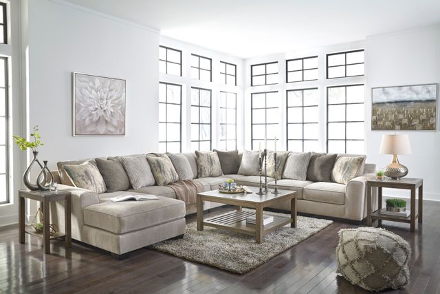 Benchcraft® Ardsley 5-Piece Pewter Sectional with Chaise 11