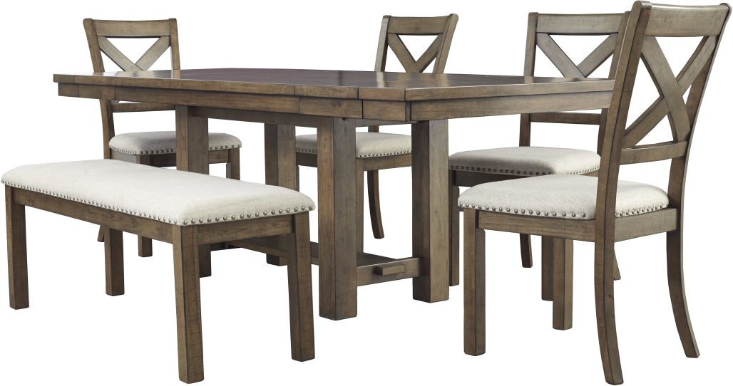 Signature Design By Ashley® Moriville Grayish Brown Dining Extension ...