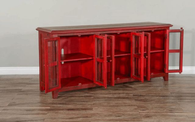 Sunny Designs Burnt Red Media Console 2