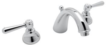 Rohl® Country Verona C-Spout Widespread Lavatory Faucet-Polished Chrome