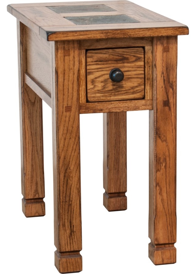 oak chair side table