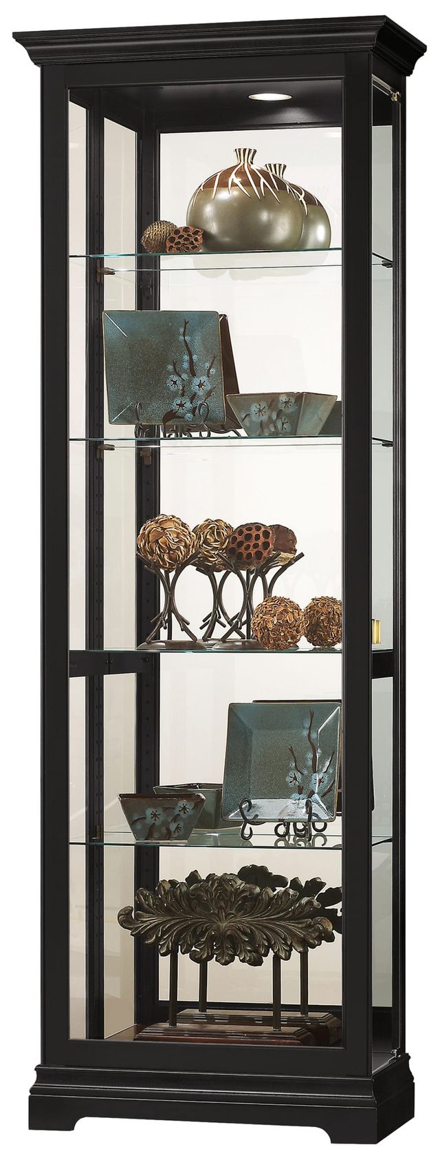 Howard Miller® Brantley II Black Satin Curio Cabinet