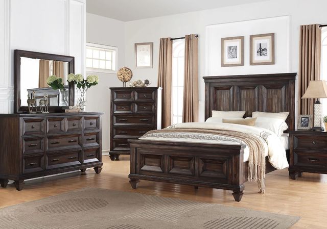 New Classic® Home Furnishings Sevilla Distressed Walnut Queen Bed-1