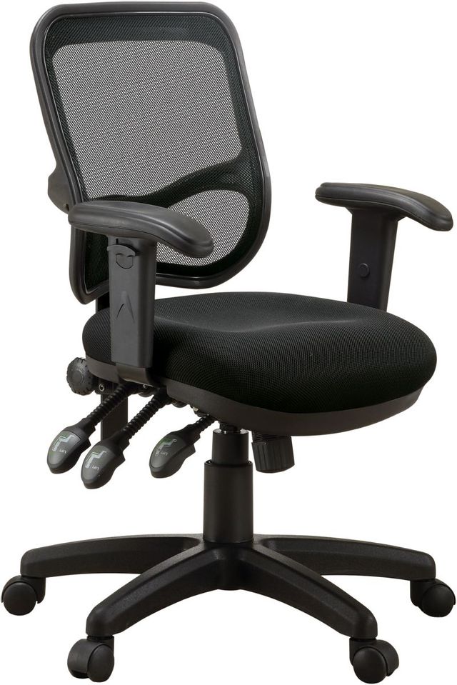 Coaster® Rollo Black Adjustable Height Office Chair-0