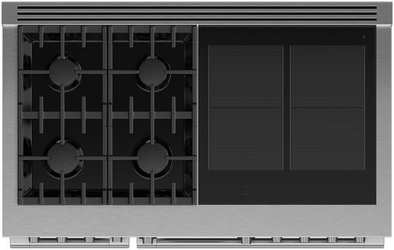 Fisher & Paykel Series 9 48" Stainless Steel with Black Glass Pro Style Dual Fuel Range-2