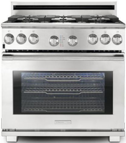 GE Monogram 36" Dual-Fuel Professional Range with 4 Burners and Griddle (Natural Gas) - ZDP364NDPSS