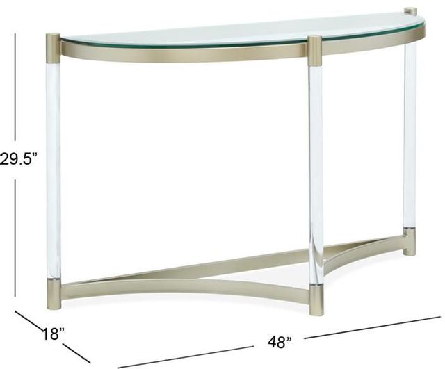 Magnussen® Home Silas Platinum Demilune Sofa Table 7