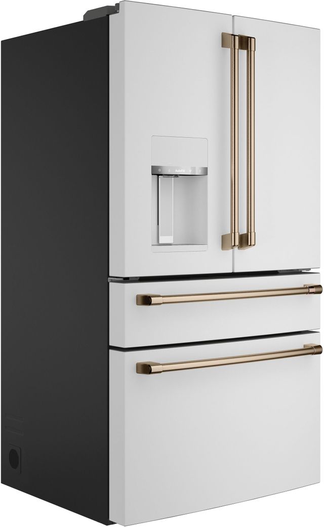 Café™ 27.6 Cu. Ft. Matte White 4-Door French Door Refrigerator 4