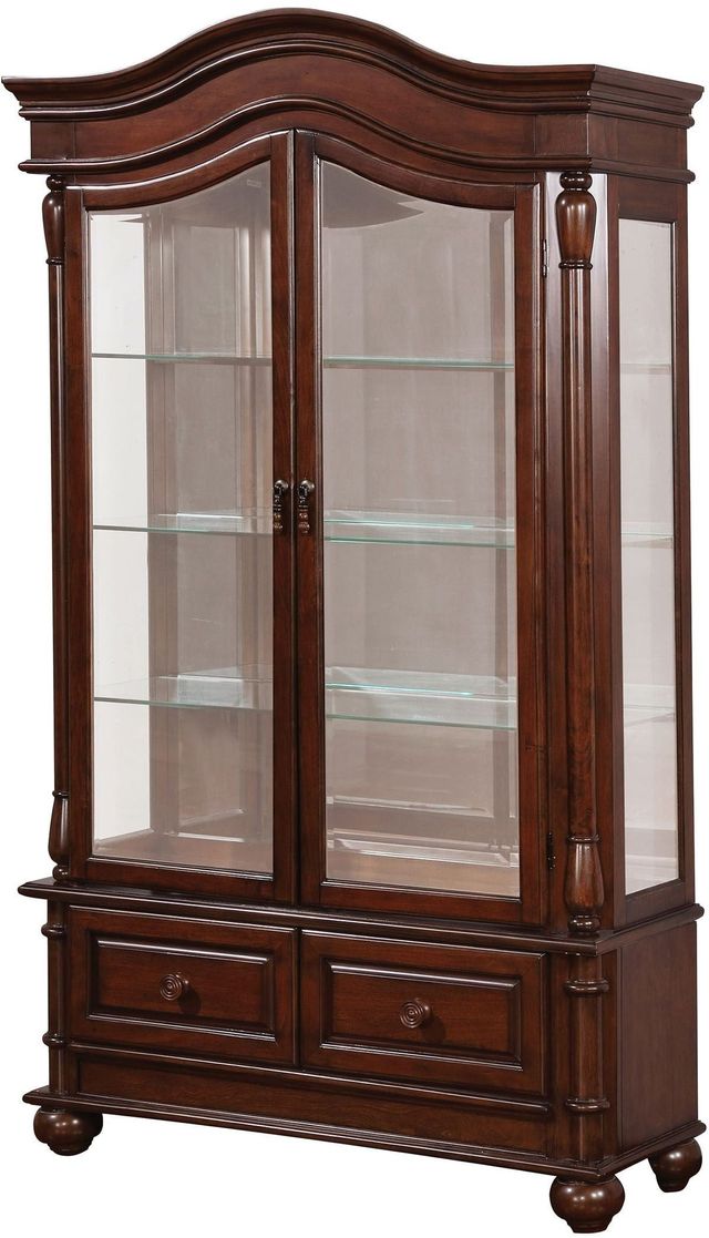 Furniture of America® Sylvana Brown Cherry Hutch and Buffet 0