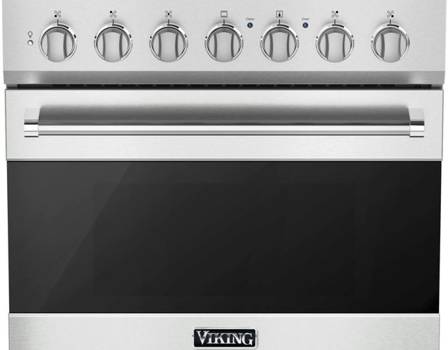 Viking® 3 Series 30" Frost White Free Standing Dual Fuel Natural Gas Range 1