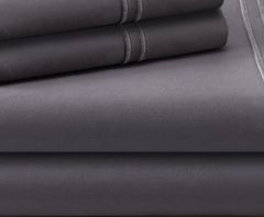 Malouf® Woven™ Supima® Premium Cotton Charcoal Queen Sheet Set