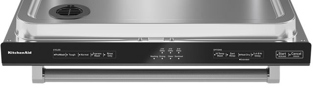 KitchenAid® 24" PrintShield™ Black Stainless Steel Top Control Built In Dishwasher 6