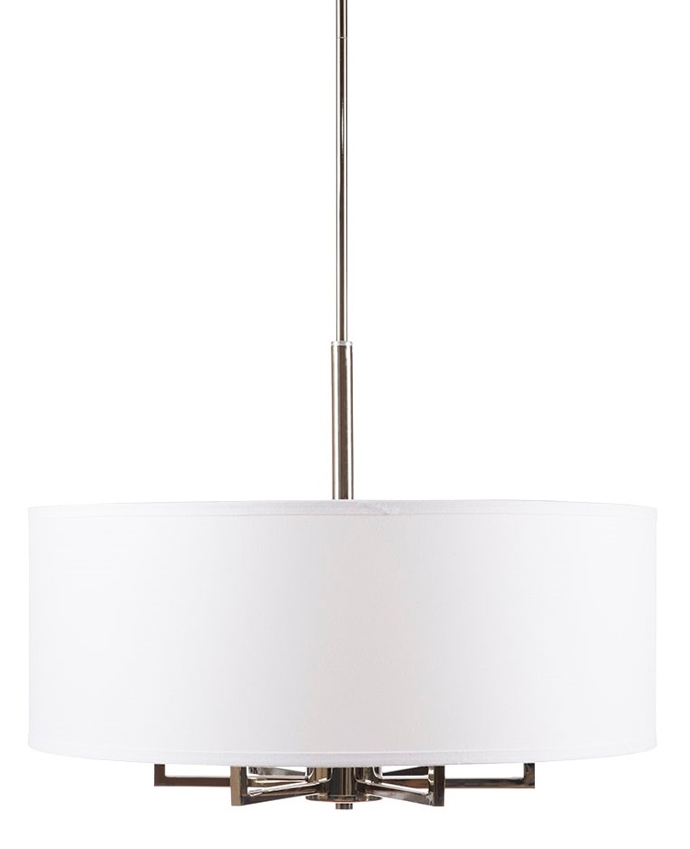 Olliix by 510 Design Broderick White and Silver Chandelier