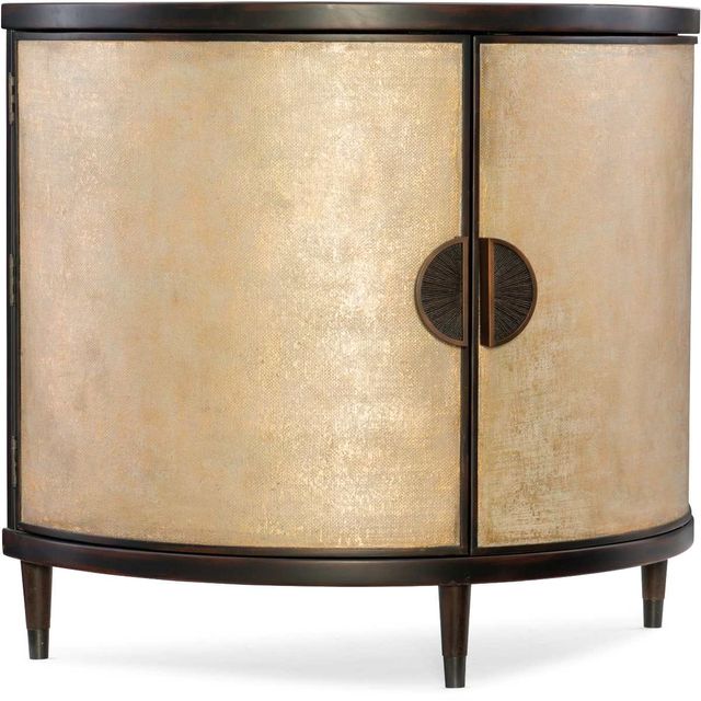 Hooker® Furniture Melange Dark Brown/Gold Em Demilune Chest-0