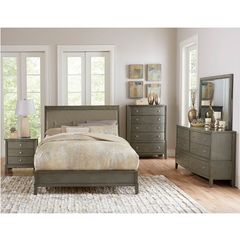 Homelegance Gray Loft King Bed, Dresser, Mirror & Nightstand