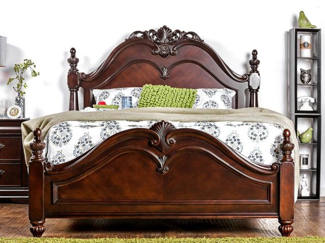 Furniture of America® Mandura Cherry California King Bed