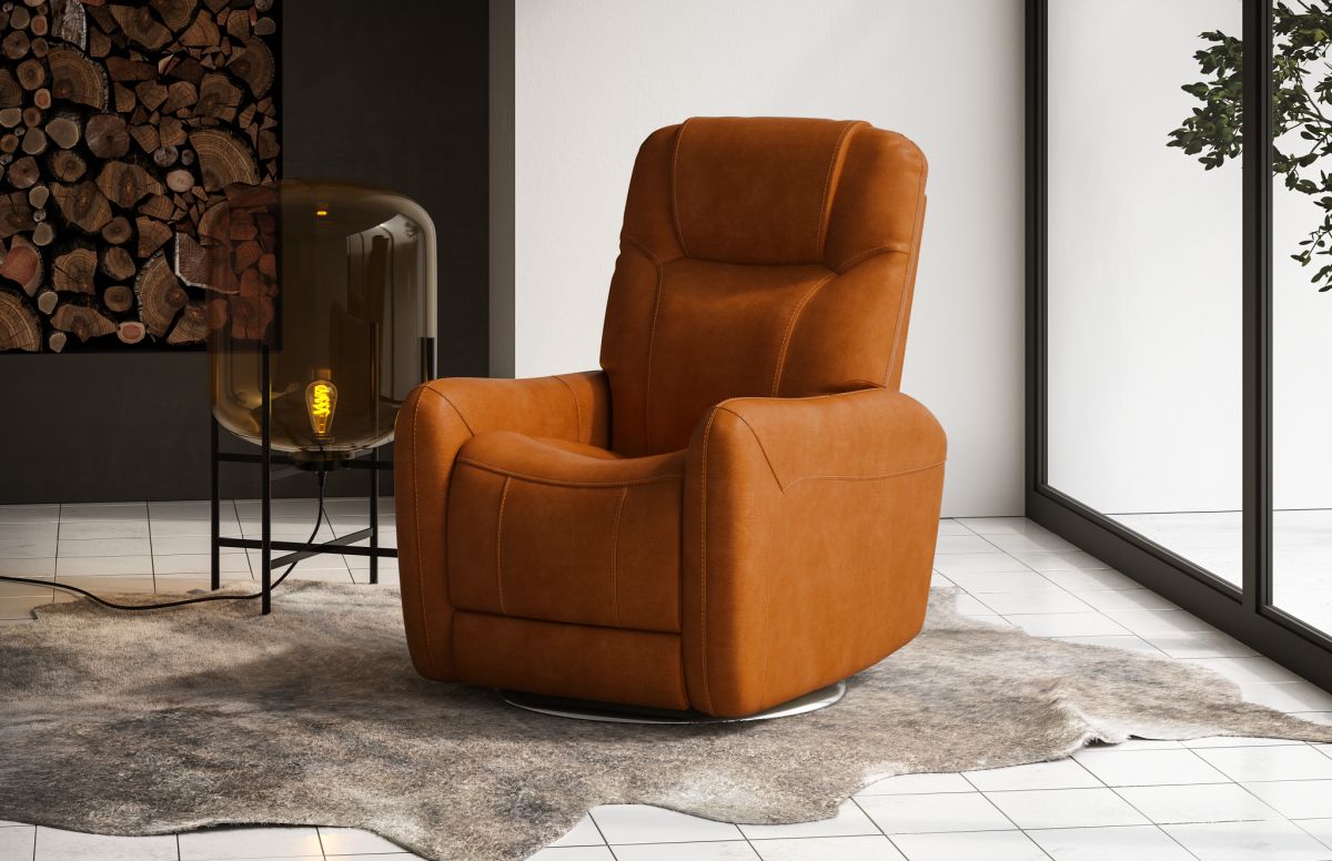 dark orange recliner