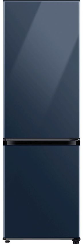 Samsung 12.0 Cu. Ft. Bespoke Navy Glass Bottom Freezer Refrigerator with Customizable Colors and Flexible Design